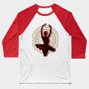 Ballet Mandala Dancer Baseball T-Shirt